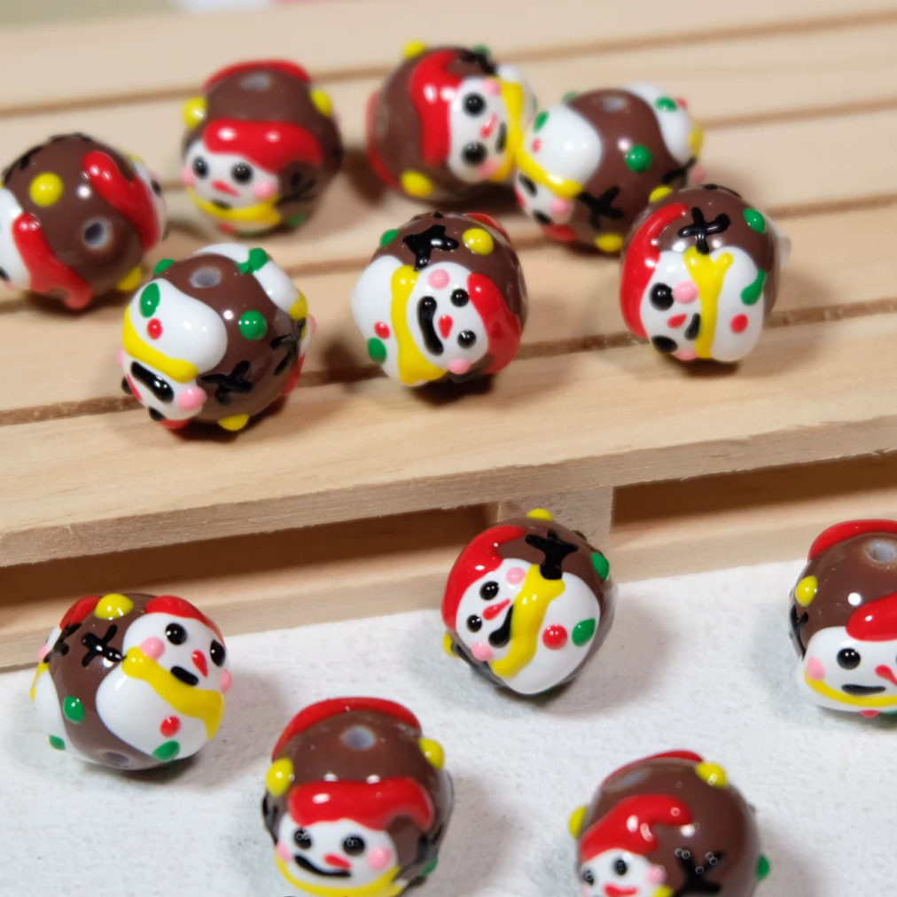 Christmas Collection Of Hand-Painted Beads