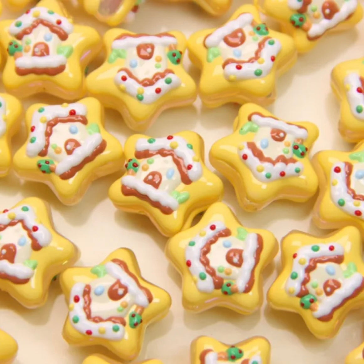 Hand-Painted Beads For Christmas Tree