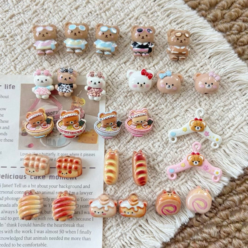 Cute Bear Alloy Beads