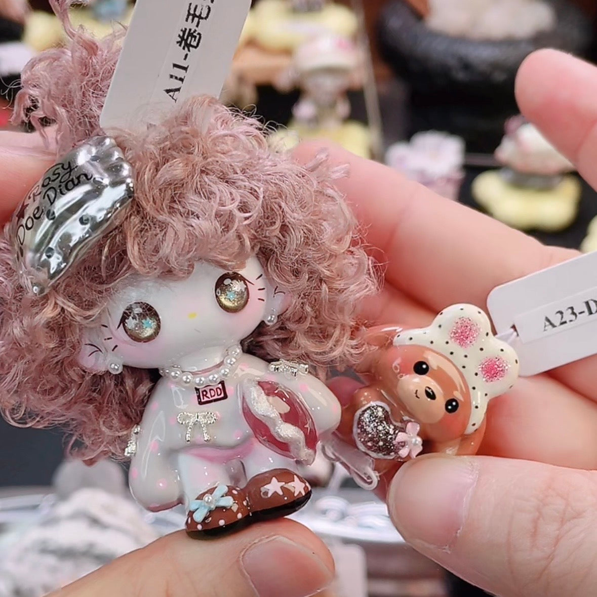 Cute Doll‑Shaped Hand‑Painted Beads