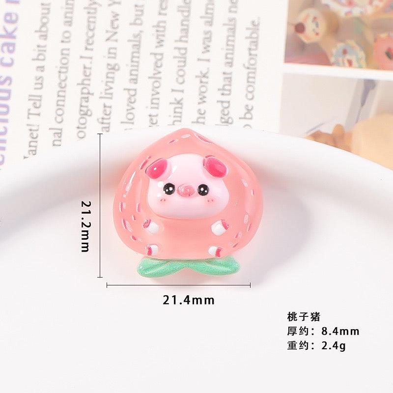 Cute Fruit Animal Charm