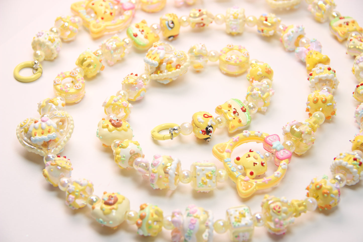 Yellow Hand-Painted Beads