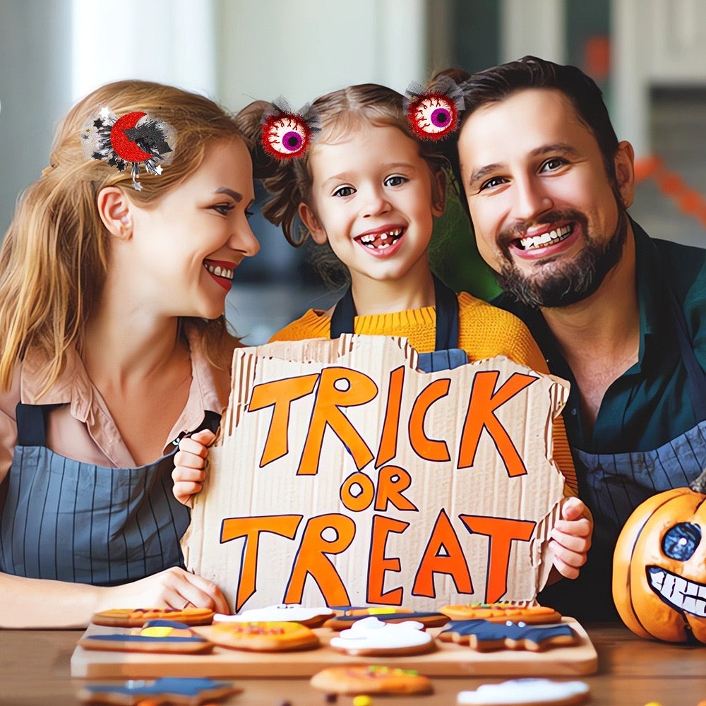 Handmade Halloween Hair Clips