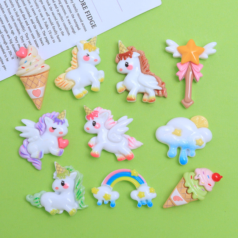 Unicorn Cartoon Charm