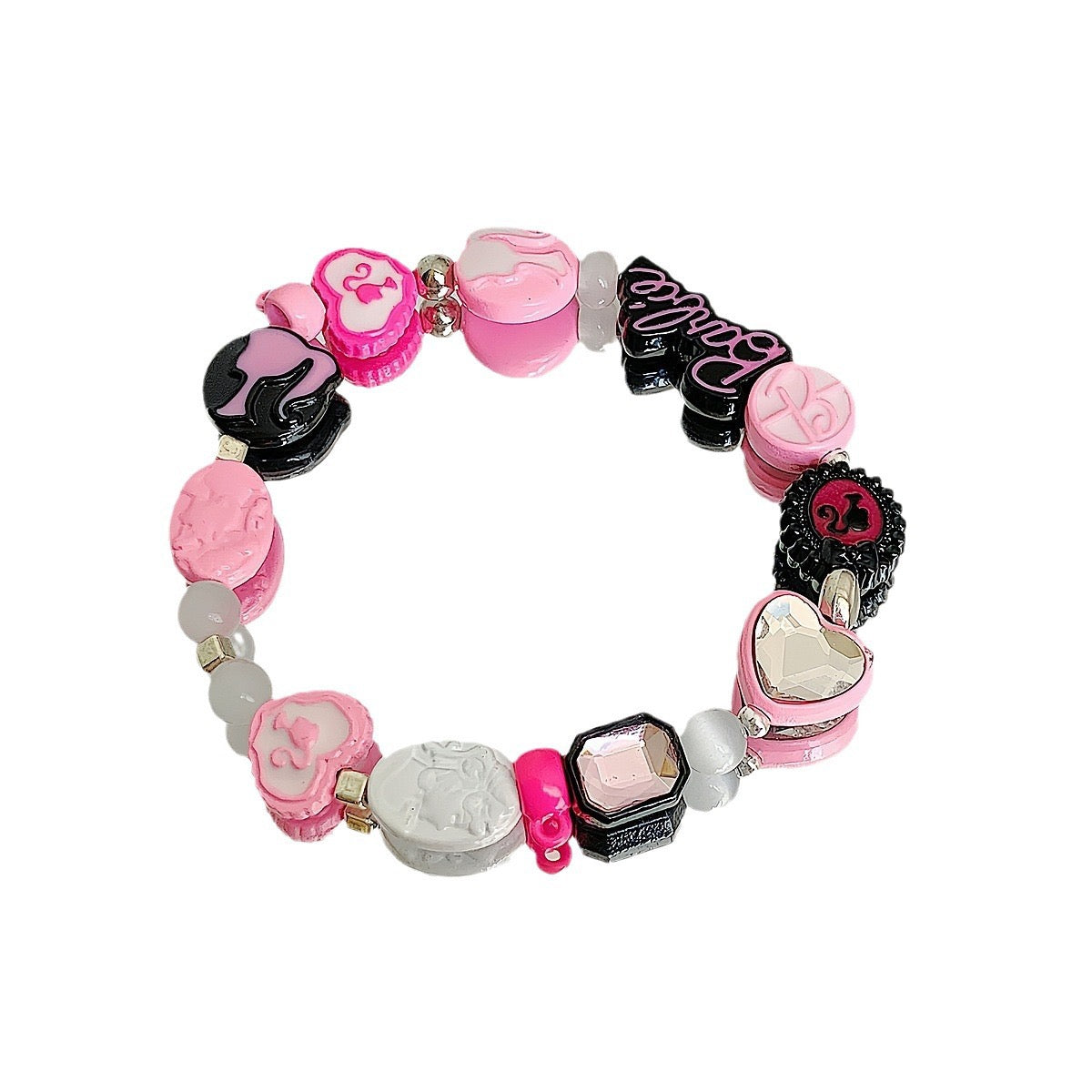 Pink Princess Alloy Beads