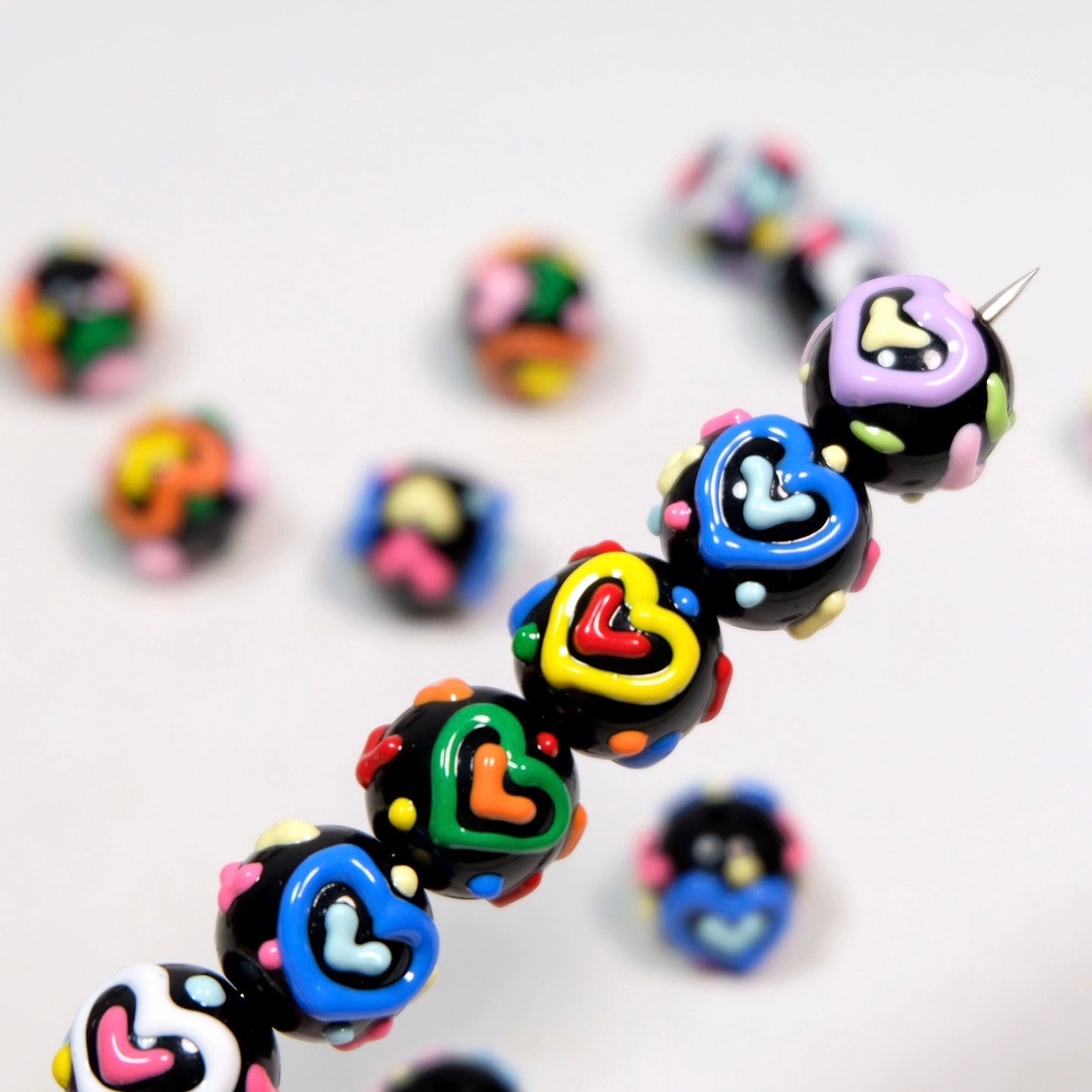 Hand-Painted Love Bead