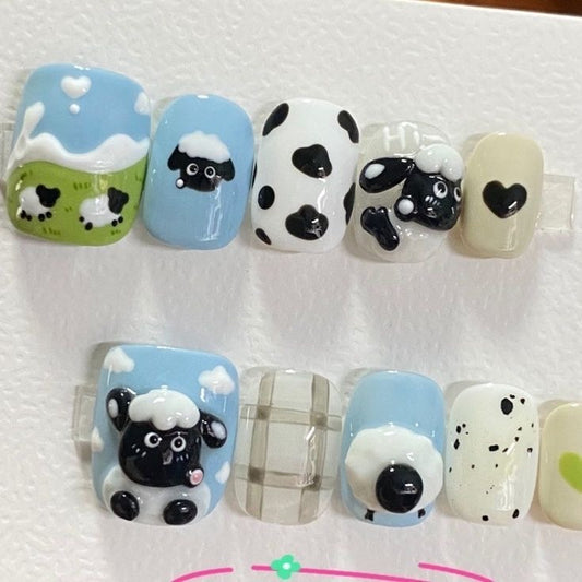 Cartoon Handmade Nail Art