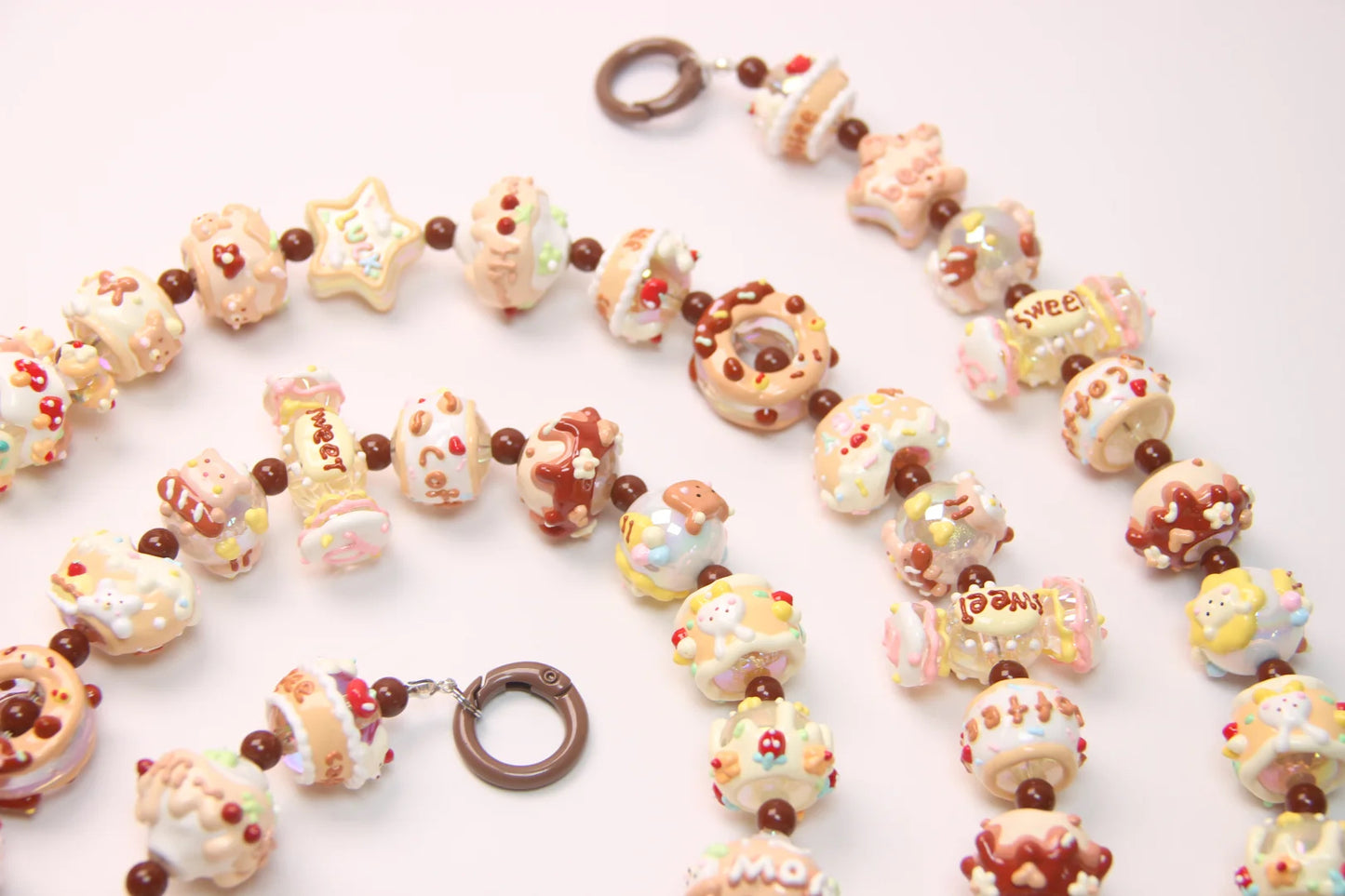 Coffee Color Hand-Painted Beads