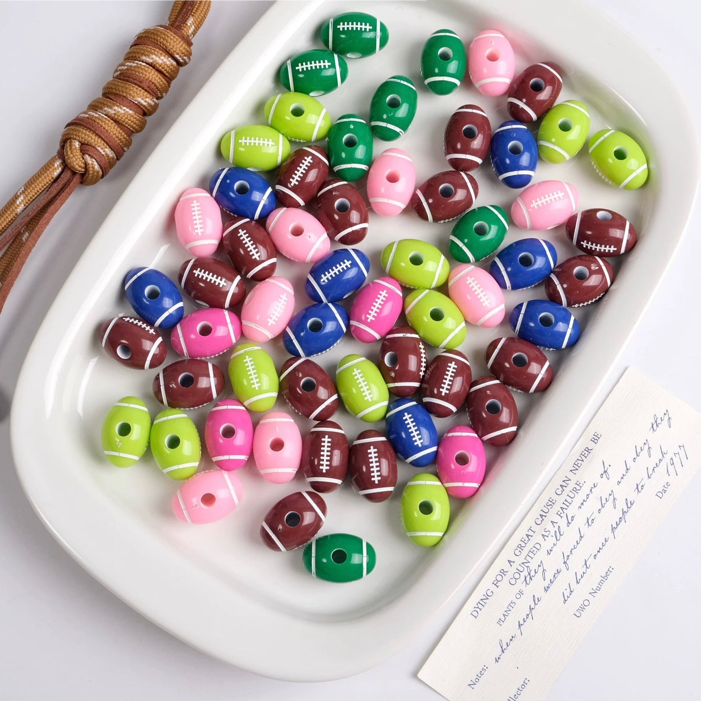 Rugby-Shaped Beads