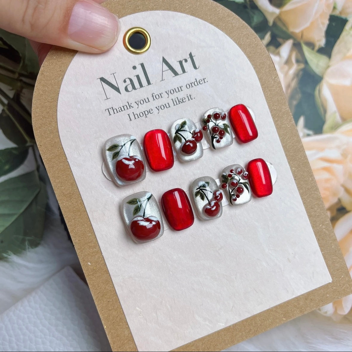 Handmade Cherry Nail