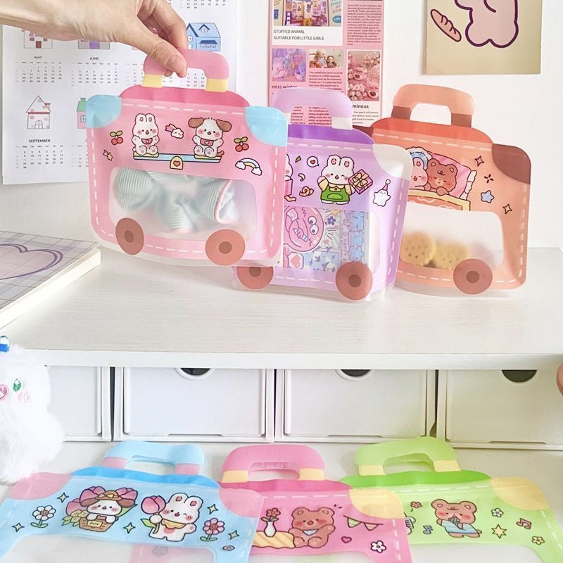 Cartoon Suitcase Ziploc Bag