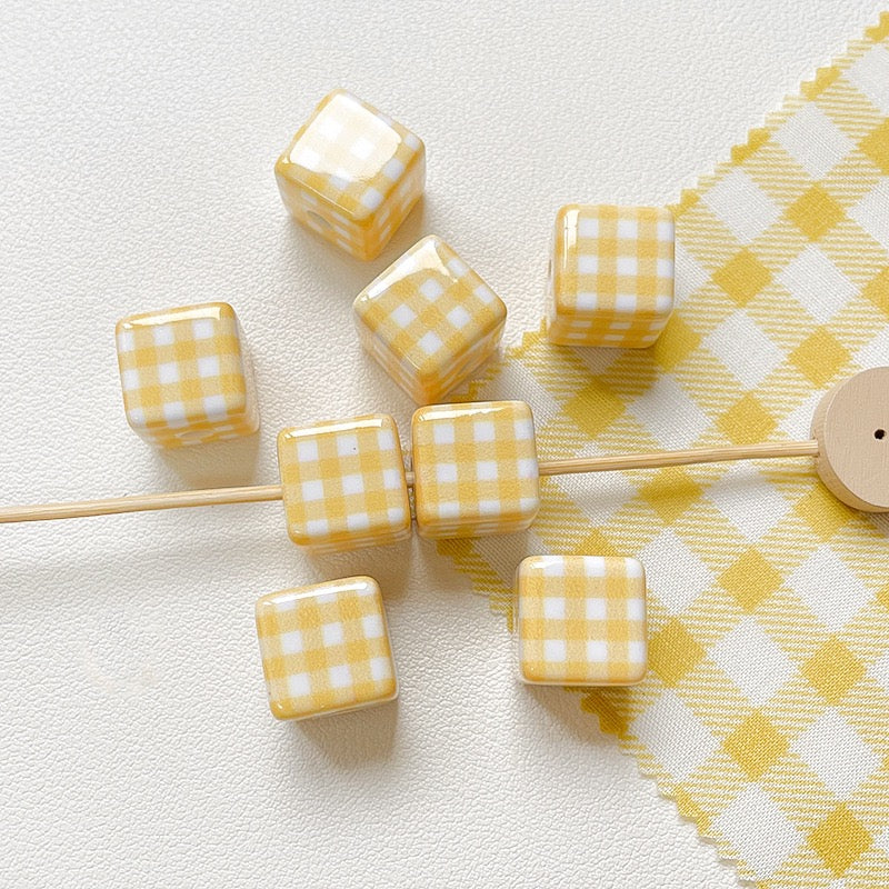 Light Yellow Square Bead