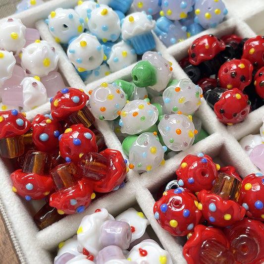 Glass Mushroom Beads