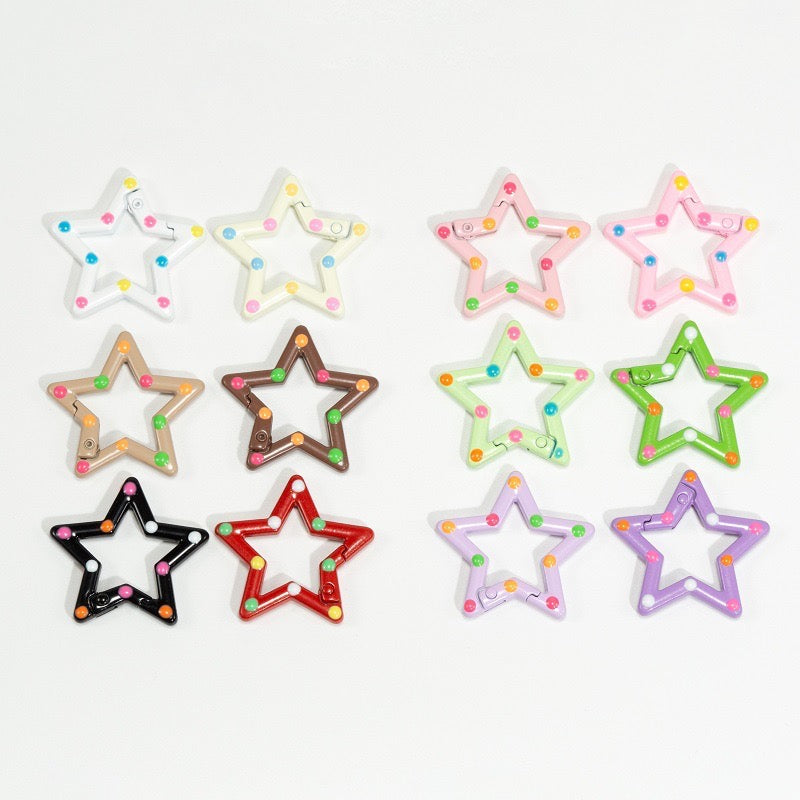 Hand-Painted Star Keychain