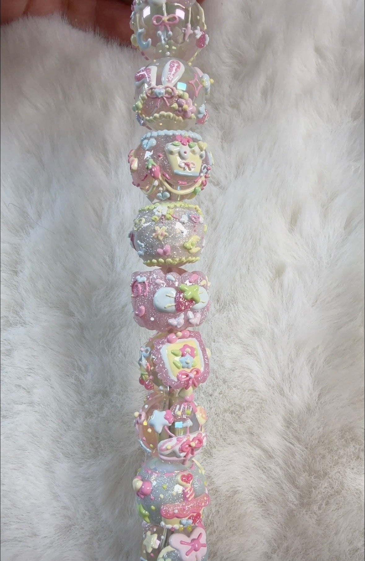 New Macaron Hand-Painted Beads