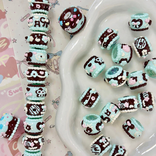 Mint Green Hand‑Painted Beads