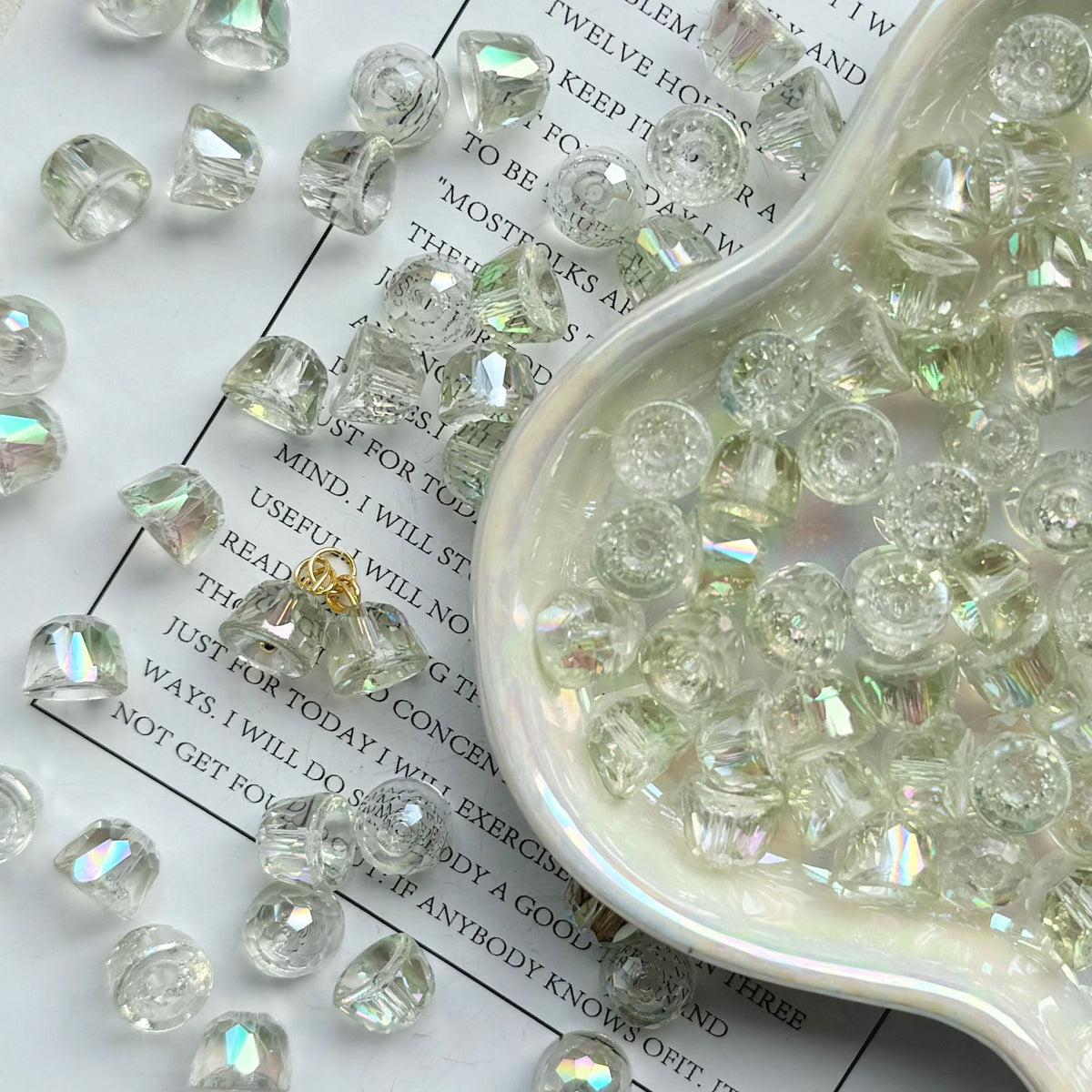 Crystal Beads with Small Bells