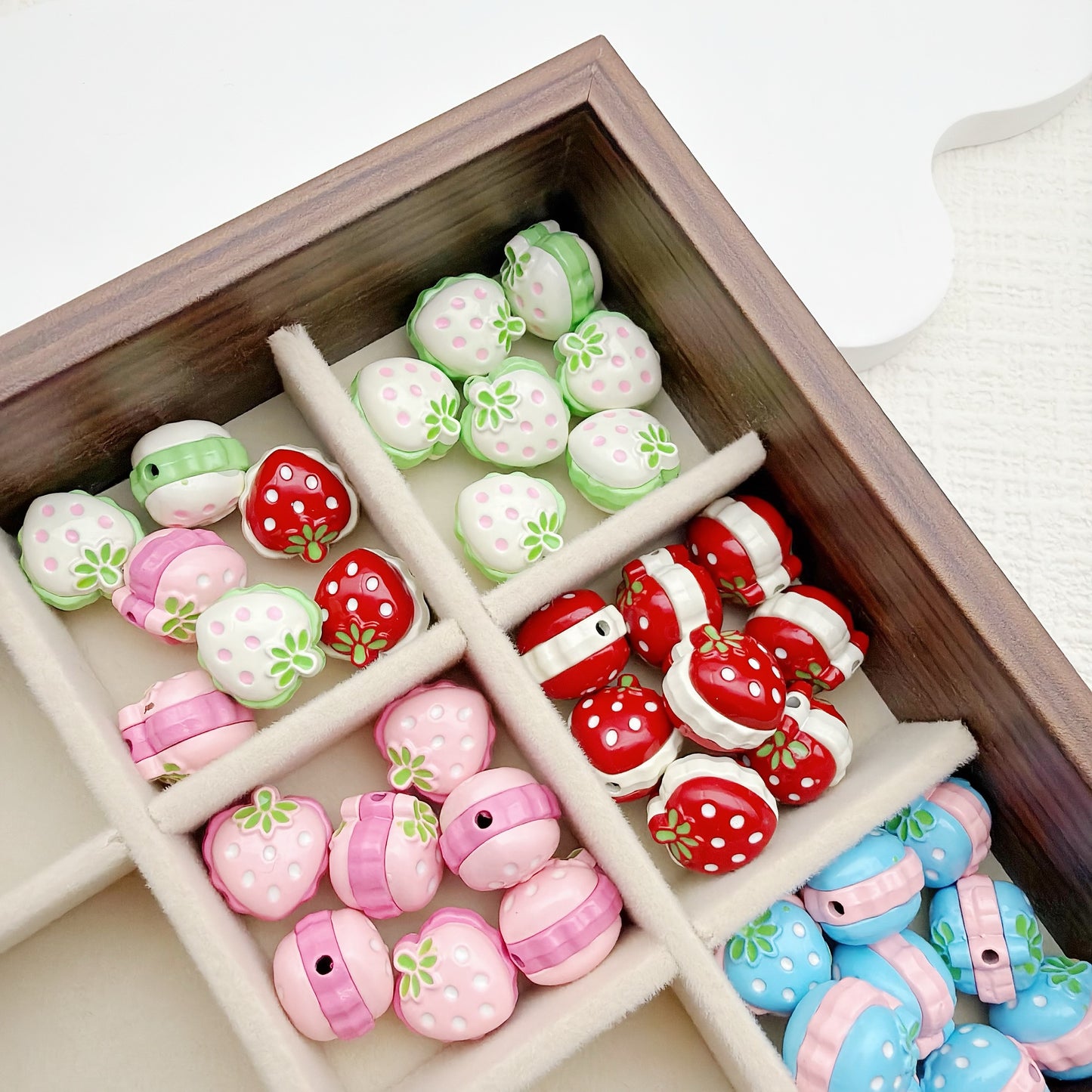 Strawberry Alloy Bead Charms