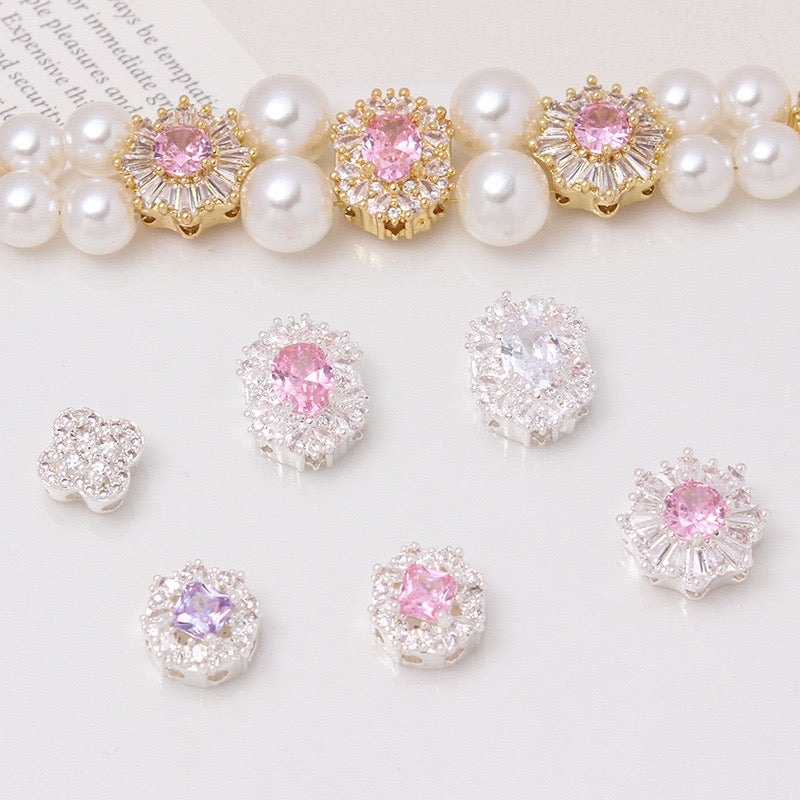 Multi-Pored Diamond-Encrusted Alloy Beads