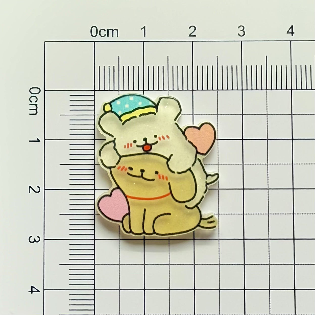 Line-Drawn Puppy Acrylic Patch