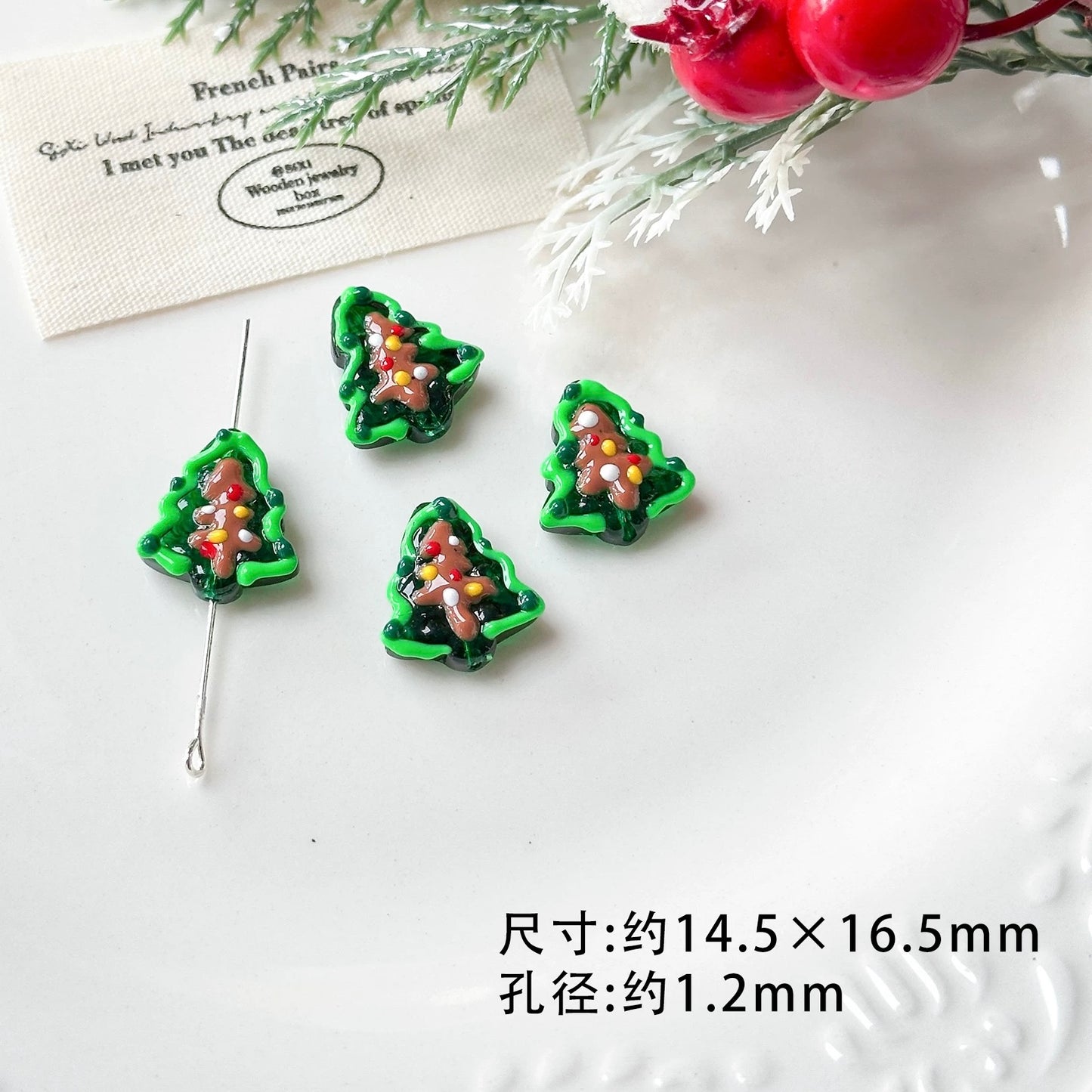 Hand-painted Beads For Christmas Tree
