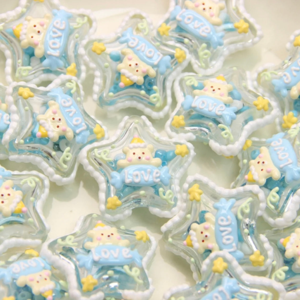 Star-Shaped rock And Roll Hand-Painted Beads