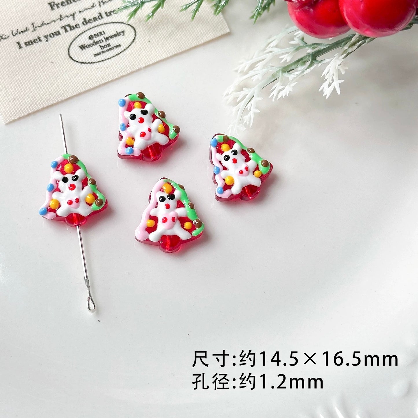 Hand-painted Beads For Christmas Tree