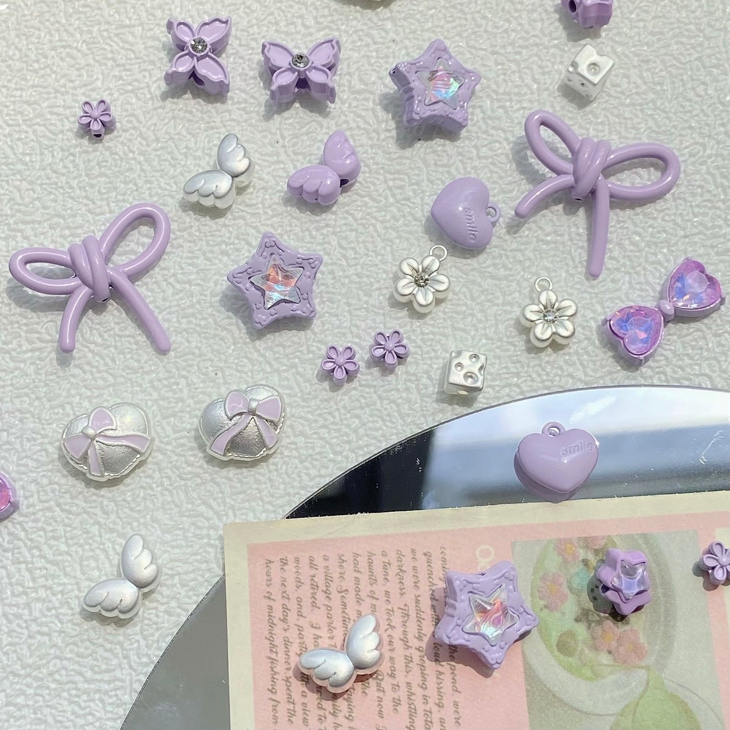 Purple-Colored Alloy Beads