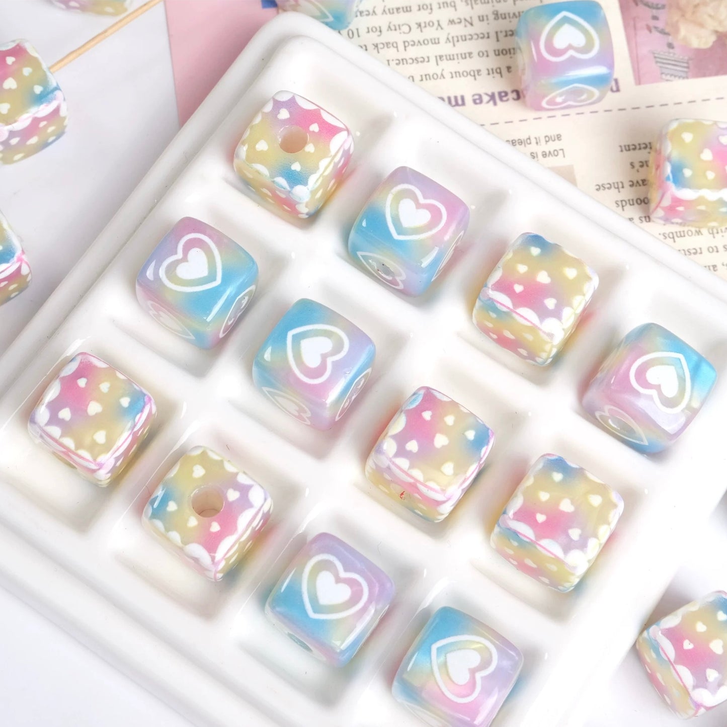 Love Heart Bead Stringing Project