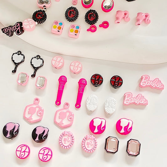 Pink Princess Alloy Beads