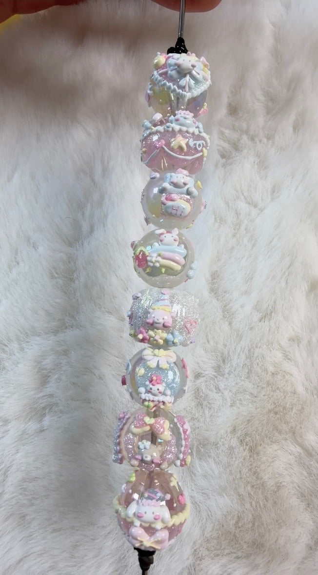 New Macaron Hand-Painted Beads
