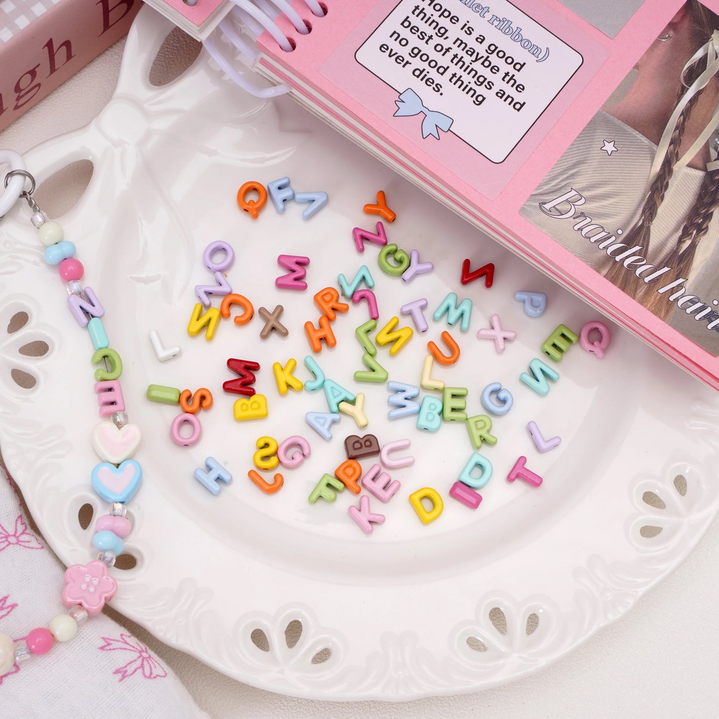 Alphabet Alloy Beads