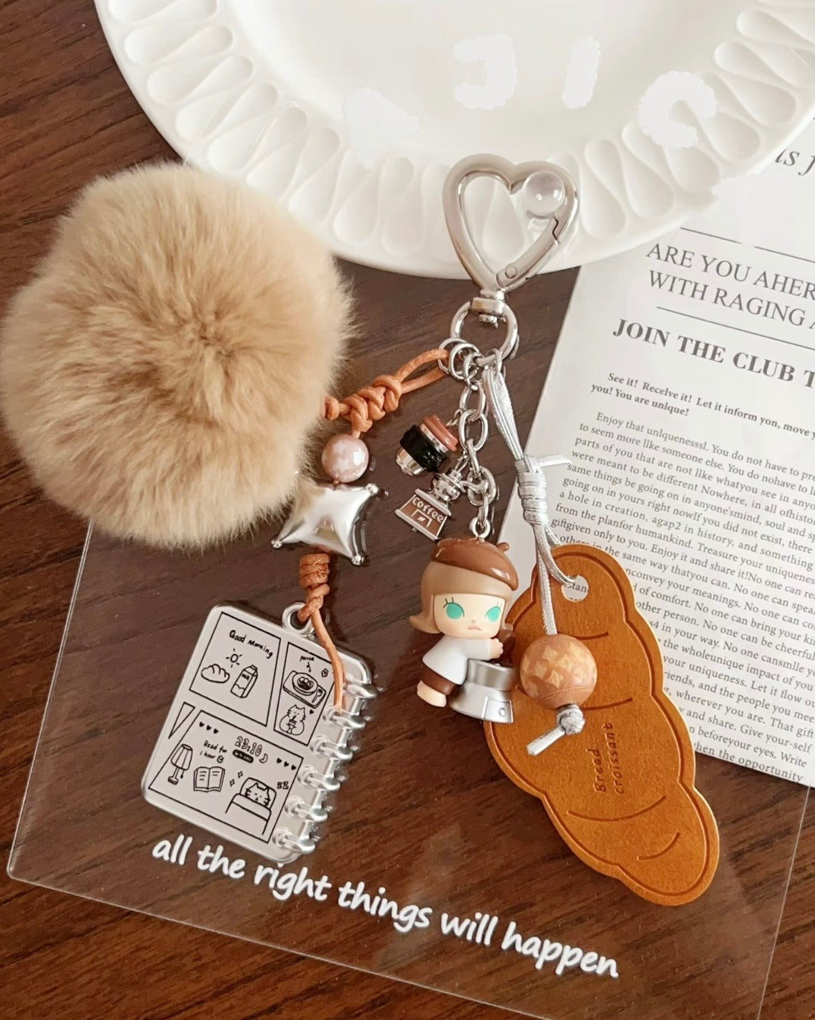 Cute Girl Handmade Keychain
