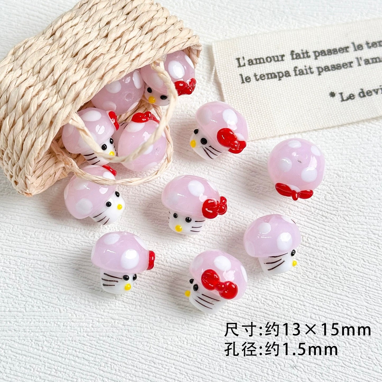 Hello Kitty Glass Beads