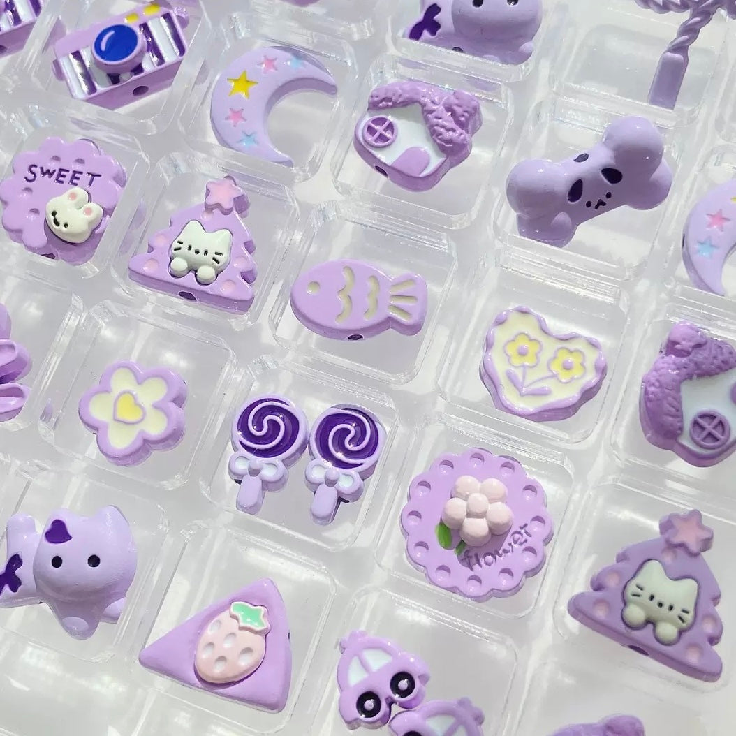 Purple-Colored Alloy Beads