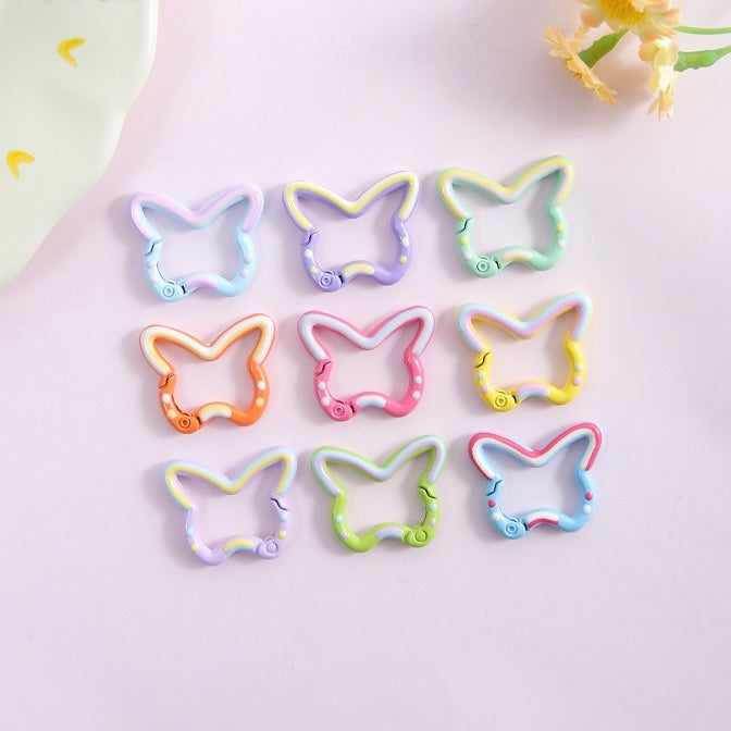 Hand‑Painted Butterfly Spring Clasp