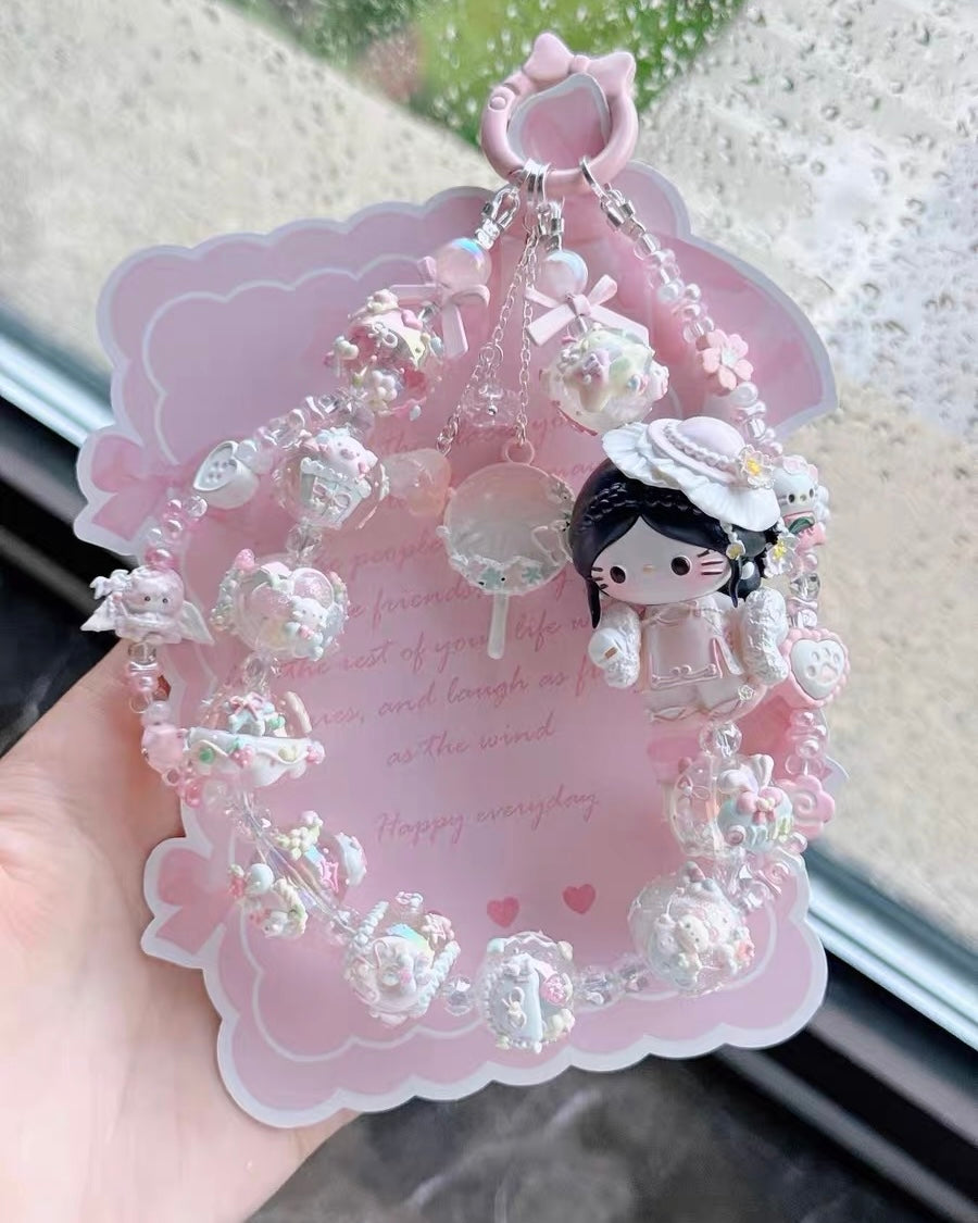 Cute Girl Handmade Keychain
