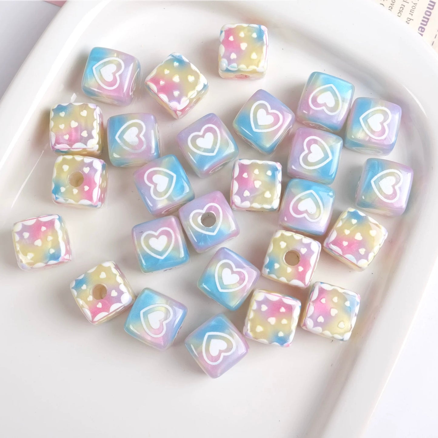 Love Heart Bead Stringing Project