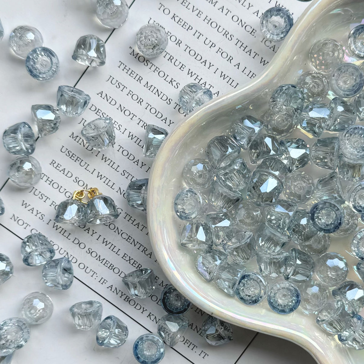 Crystal Beads with Small Bells
