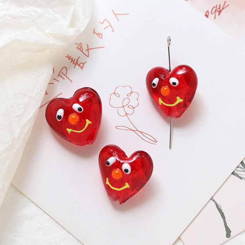 Love-Themed Hand-Painted Beads