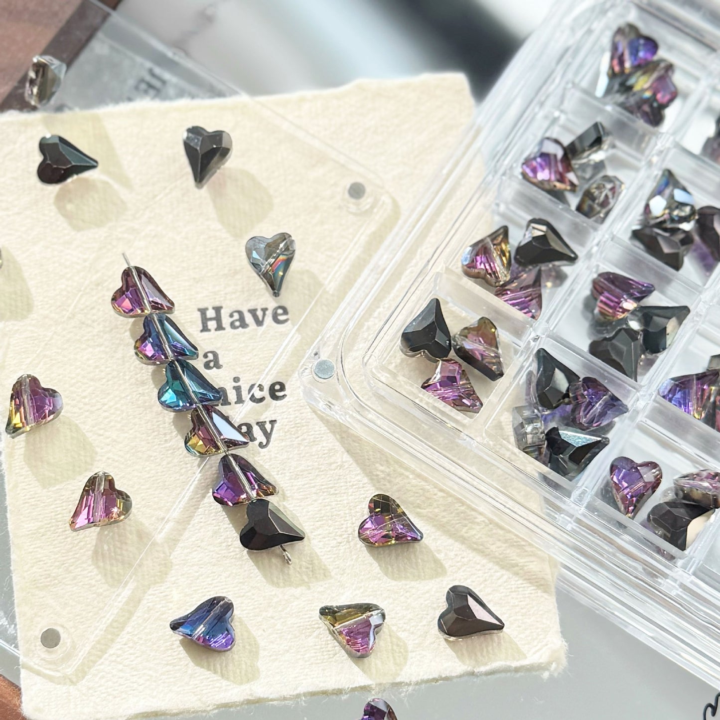 Heart Shiny Beads
