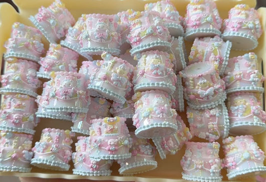 Hand-Painted Beaded Cake