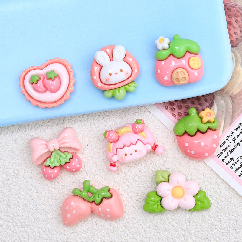 Bunny Strawberry Paradise Charm