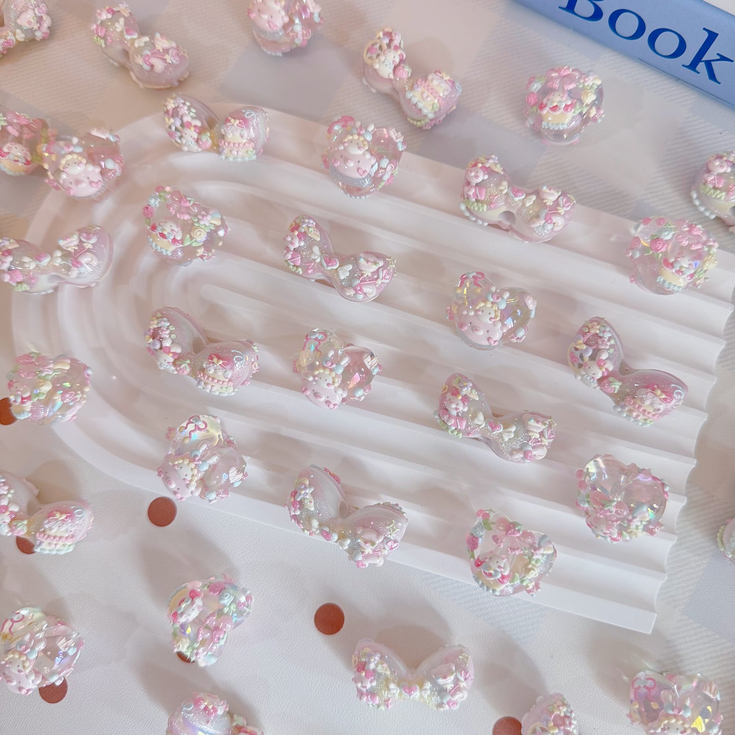 Cute Irregular Macaron Hand-Painted Beads
