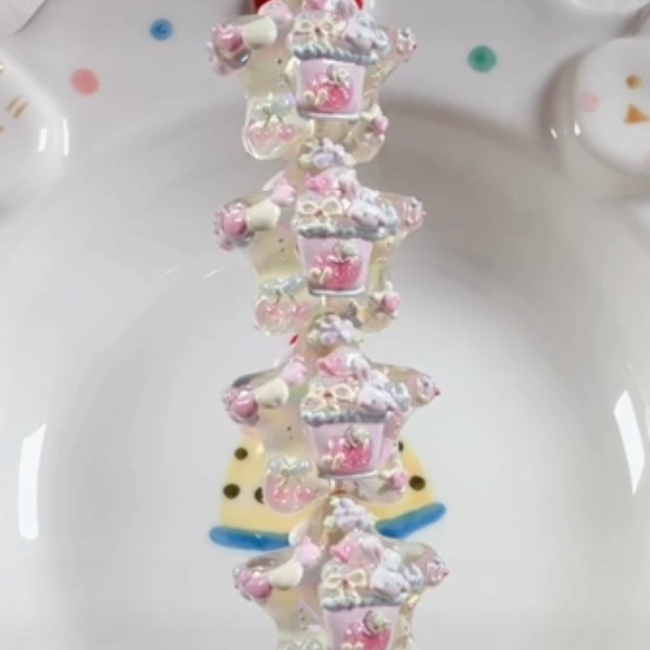 Candy Star Irregular Hand-Painted Beads