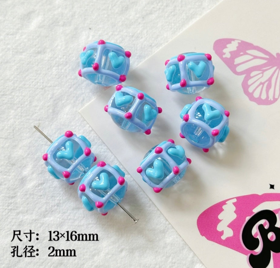 Hand-Painted Colored Love Beads