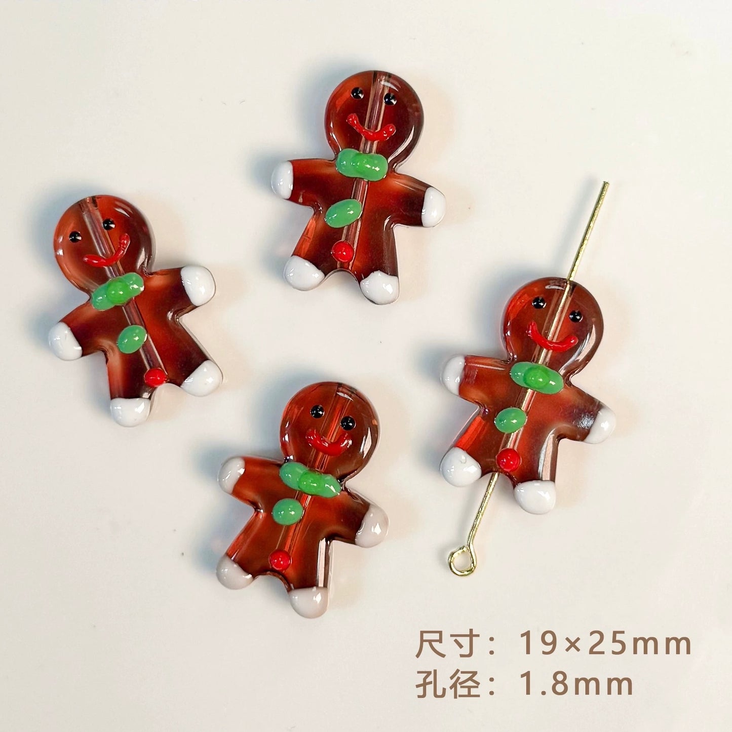 Christmas Hand-Painted Beads