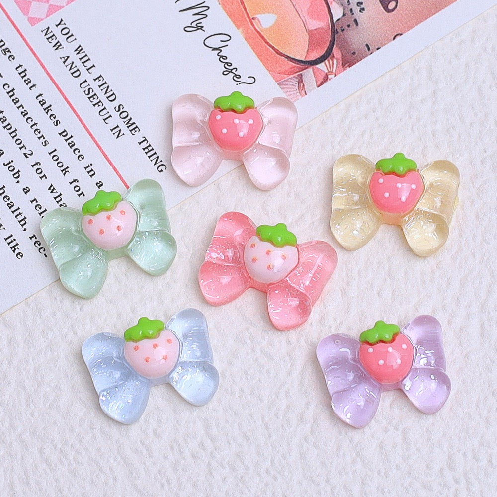 Strawberry Bow Charm