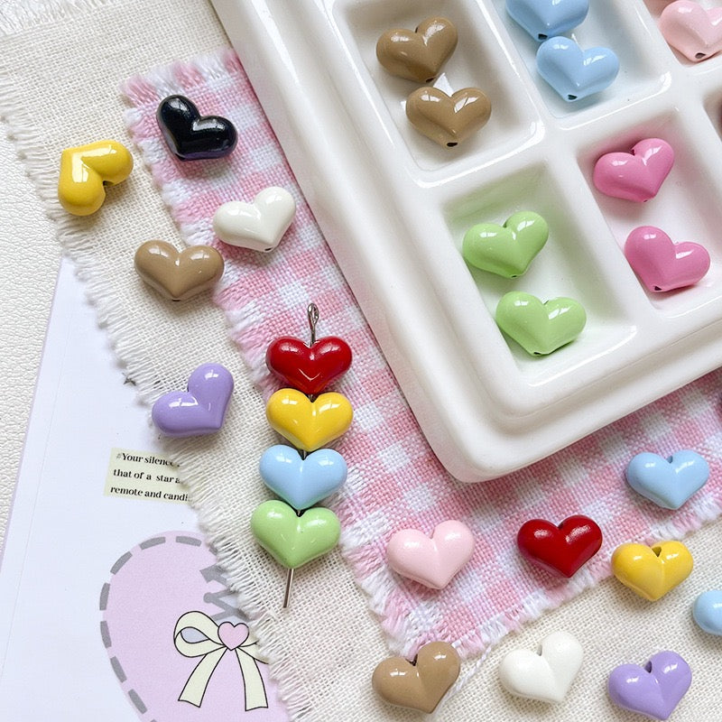 Love Heart Alloy Beads