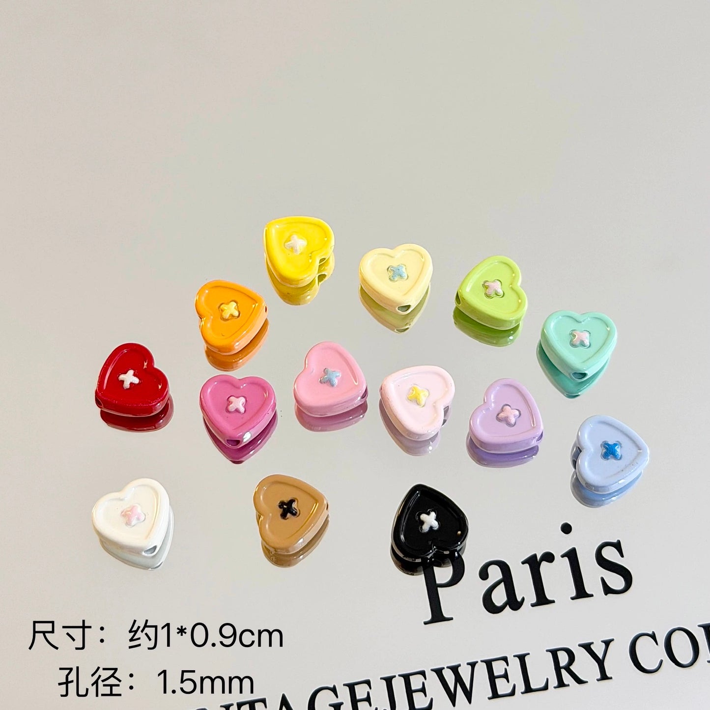 Love Heart Alloy Beads